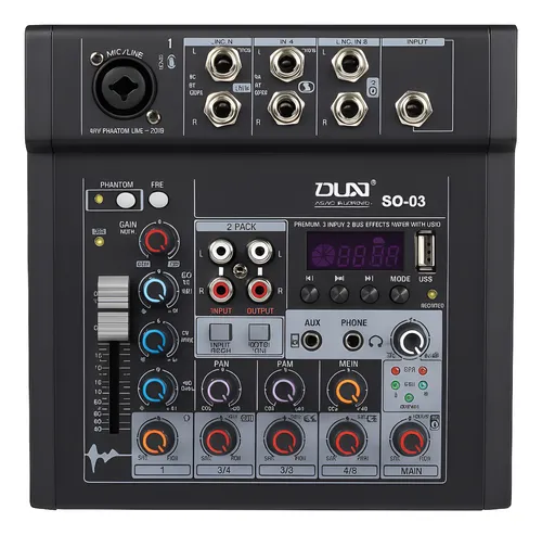 Consola mezcladora Seisa SQ-W1213 de 5 canales profesional Argentina