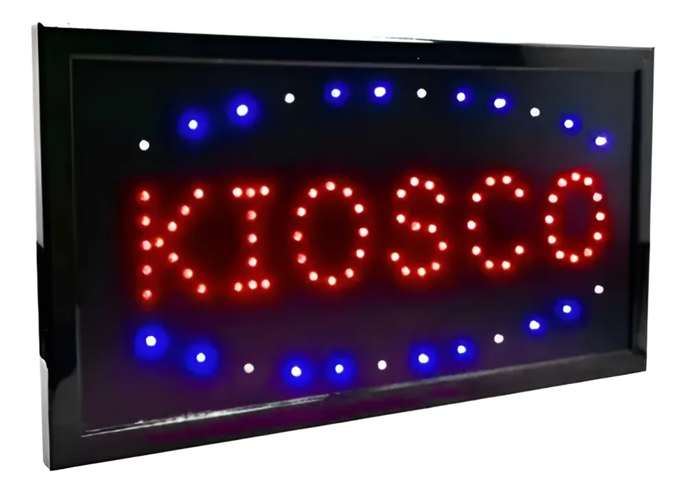 Cartel Led Luminoso Kiosco azul rojo 220v Argentina