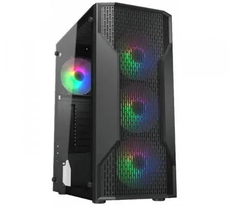 Gabinete Cougar MX110 RGB Mesh Vista Frontal Argentina