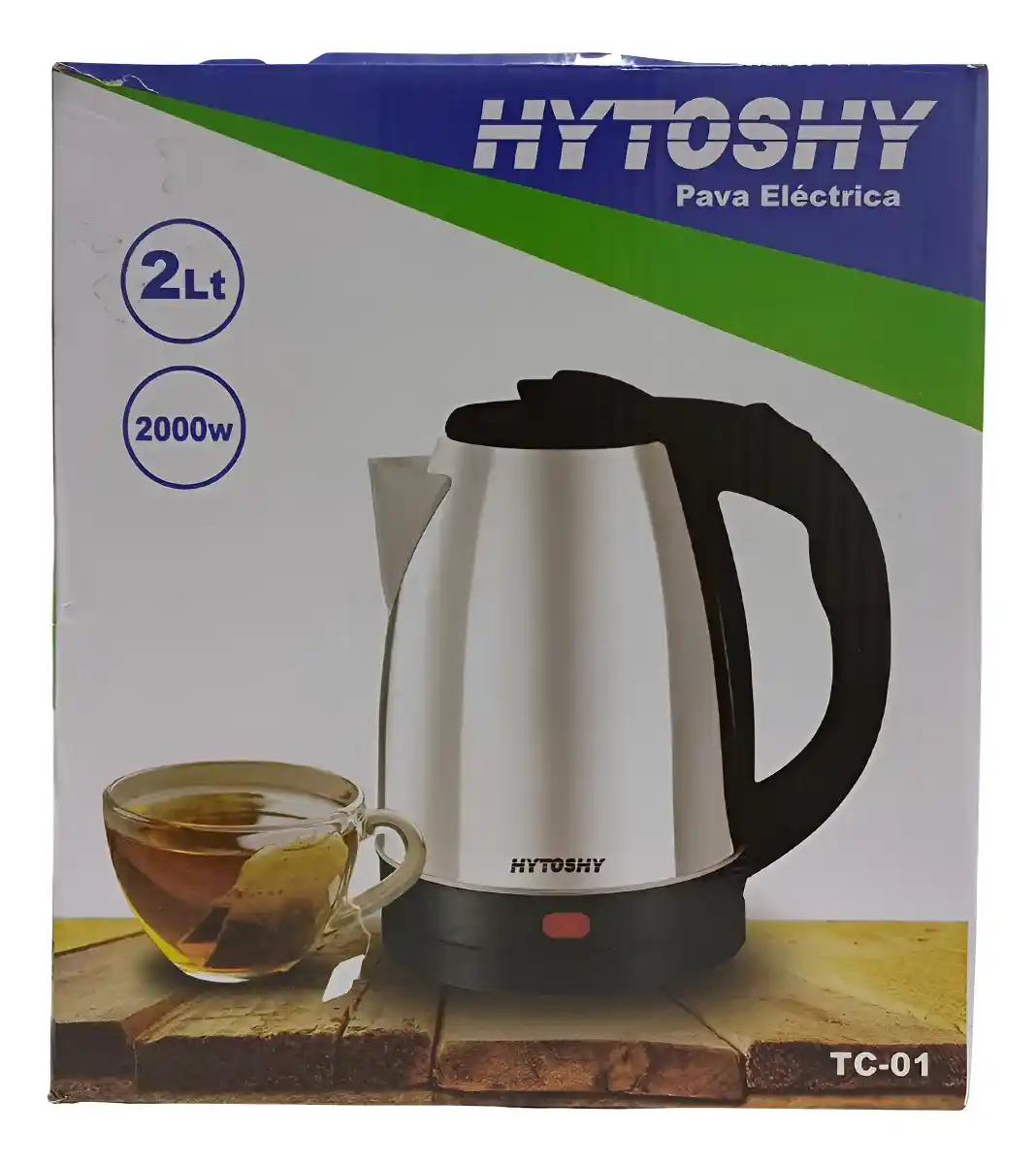 Pava electrica Hytoshy TC01 de 2L en acero inoxidable con funcion mate en Tucumán, Argentina.