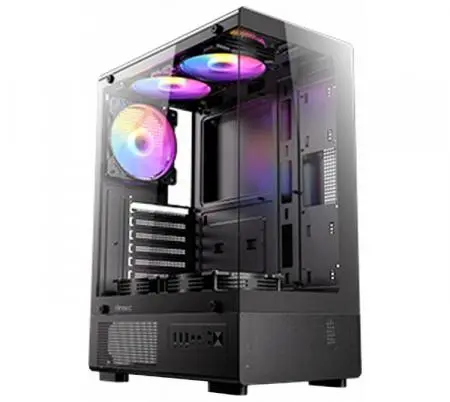 Gabinete Antec VCX200 Elite RGB Mesh Vista Frontal Argentina