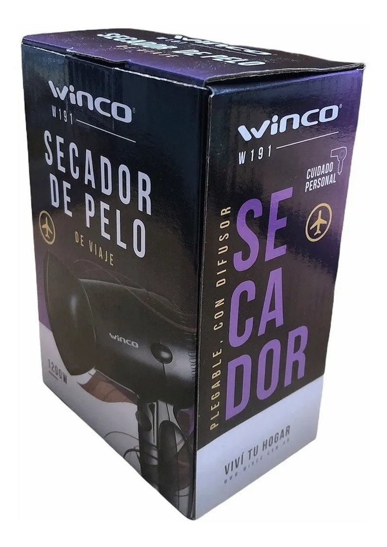 Secador de Pelo Winco W191 Plegable 1200w Viaje Envio Gratis - Imagen 3