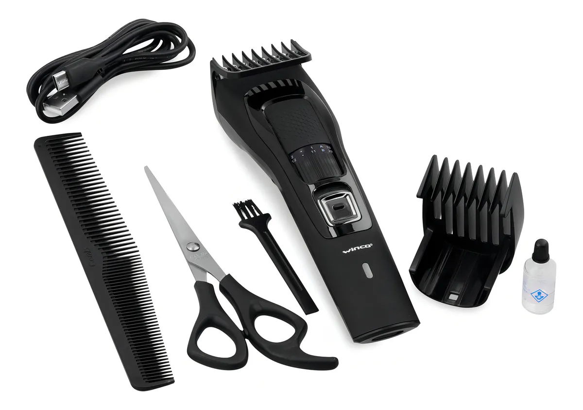 Maquina cortar pelo Winco W823 inalambrica recargable negro Argentina