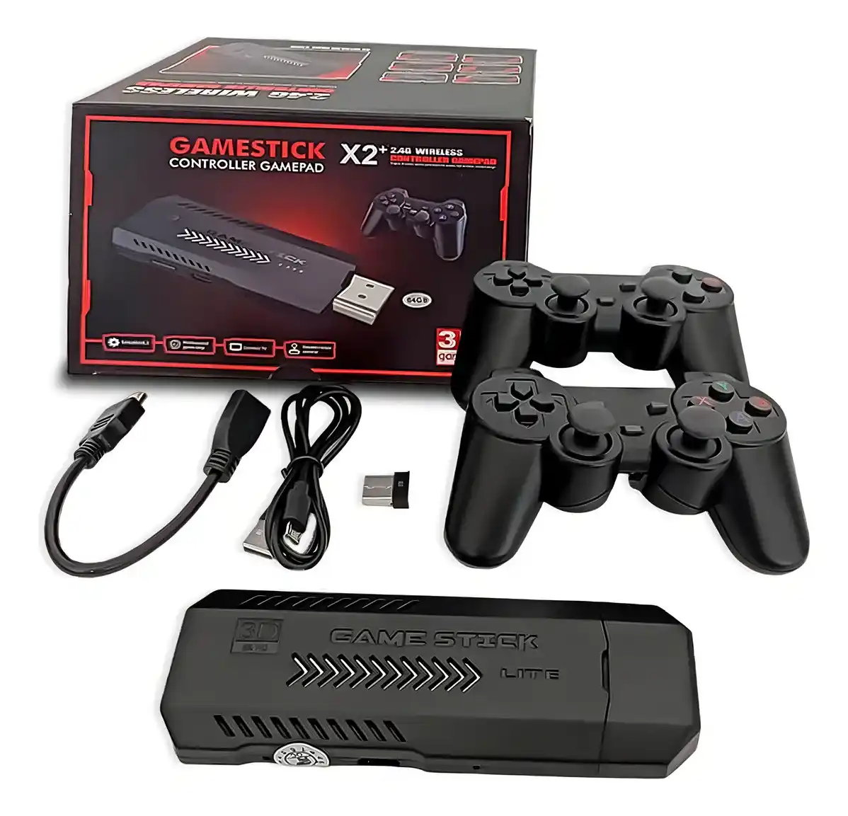 Consola Stick HDMI X2 64GB 30000 Juegos 2 Controles Envio Gratis - Imagen 2