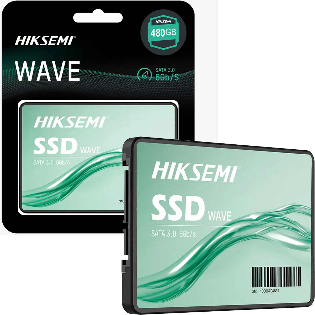 SSD Hiksemi Wave 480GB vista frontal sobre fondo blanco ideal para actualizar PC