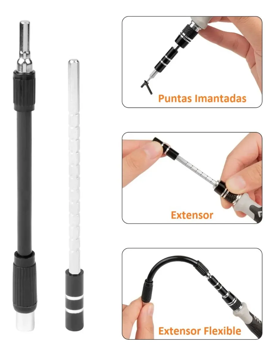 Kit Destornillador Precision FR JL011 98 Puntas Magneticas - Imagen 5