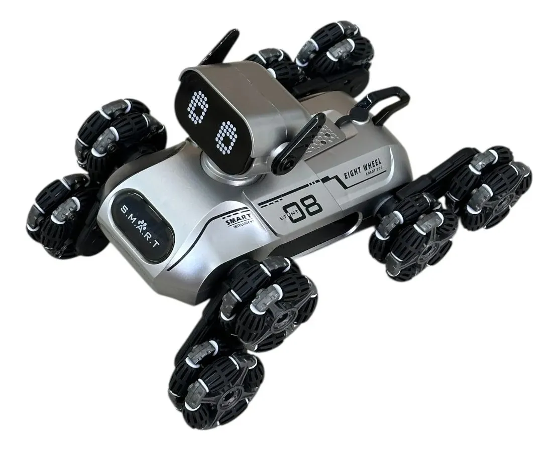 Perro Robot Acróbata Control Remoto Luces Sonido 8WD - Imagen 5