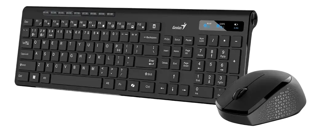 Combo teclado y mouse Genius Slimstar 8230 color negro vista superior