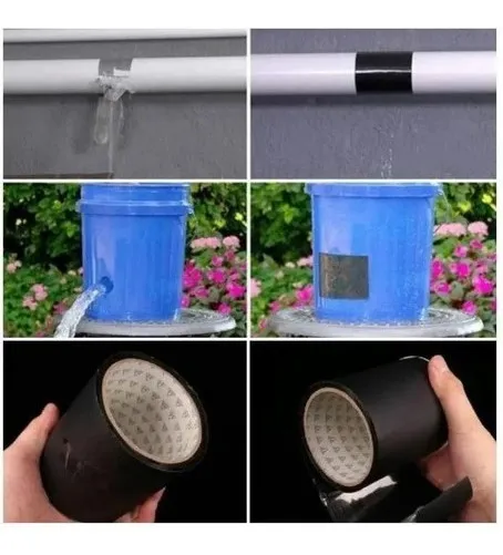 Cinta de Caucho Tapa Fugas Flex Tape SMImport 18cm Negra - Imagen 5