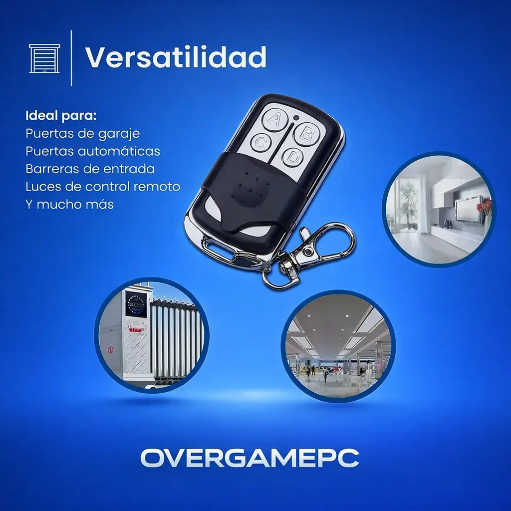 Control Remoto Duplicador 433Mhz Copiador Universal 4 Canales - Imagen 2