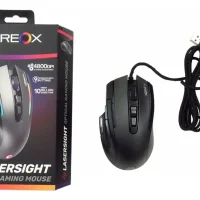 Mouse Gamer Aureox Lasersight GM400W Blanco RGB 4800 DPI 9 Botones