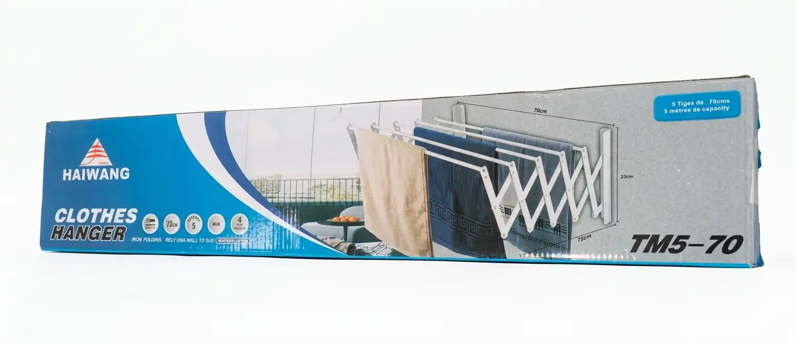 Tender extensible de pared Haiwang de 70 cm fabricado en hierro reforzado.
