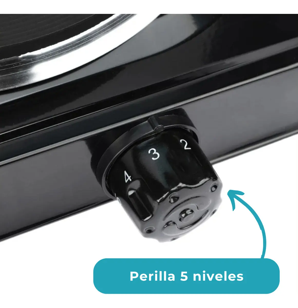Anafe Electrico Global Electronics E2B 2 Hornallas 2000W Negro - Imagen 4