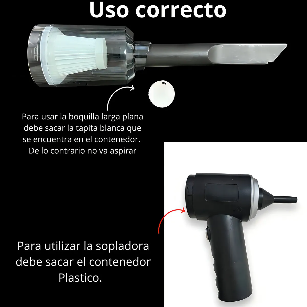 Aspiradora De Mano Inalambrica 3 En 1 Vacuum Cleaner - Imagen 4