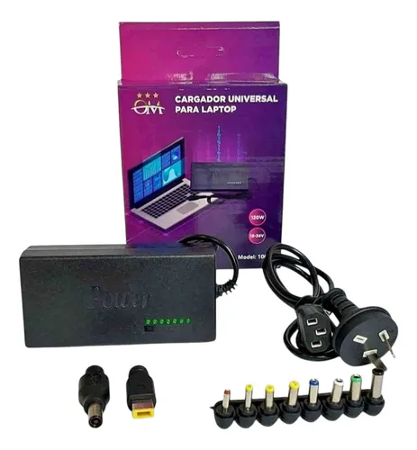 Set de diez puntas intercambiables para cargador universal ordenadas por tamaño sobre fondo blanco.