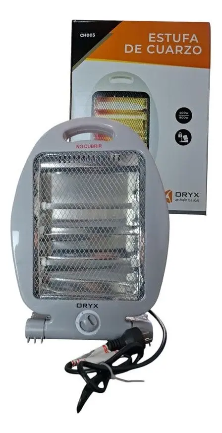 Estufa de Cuarzo Calefactor Oryx CH003 400/800W 2 Velas - Imagen 3