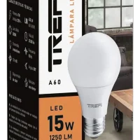 Foco LED 15W Trefi cálido iluminando living amplio con ambiente confortable