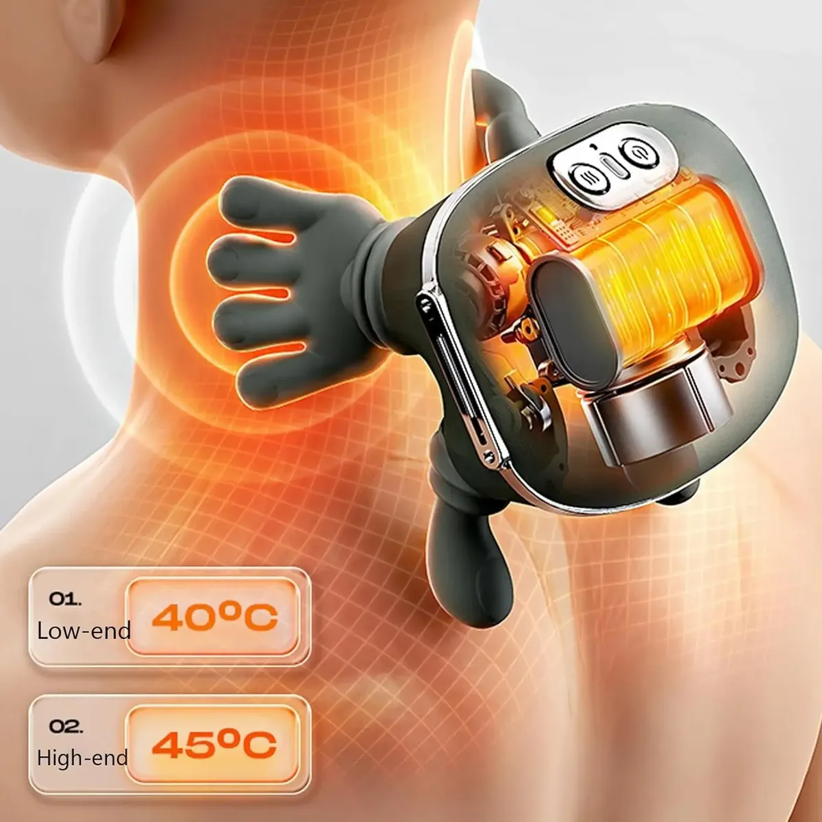 Masajeador Cervical Recargable Para Cuello Piernas Y Hombros - Imagen 4