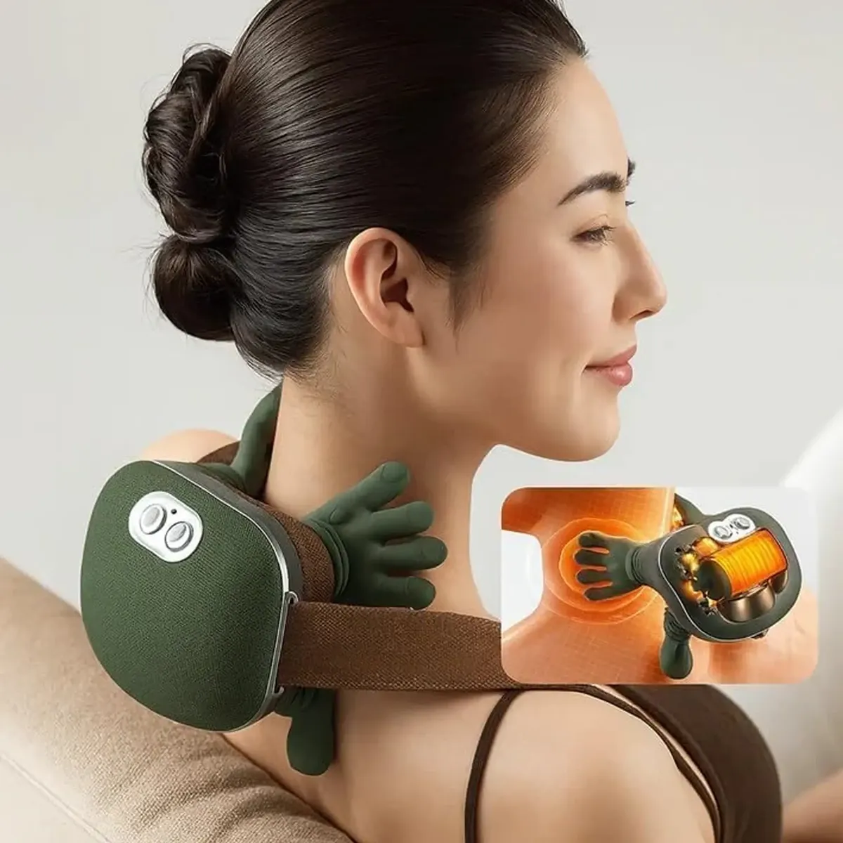 Masajeador Cervical Recargable Para Cuello Piernas Y Hombros - Imagen 2