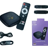 TV Box Time Android 14 conectado a televisor moderno con contenido 4K